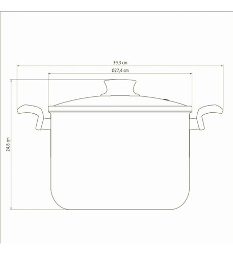 Tramontina Olla Alta Rivoli, Aluminio Antiadherente, Con