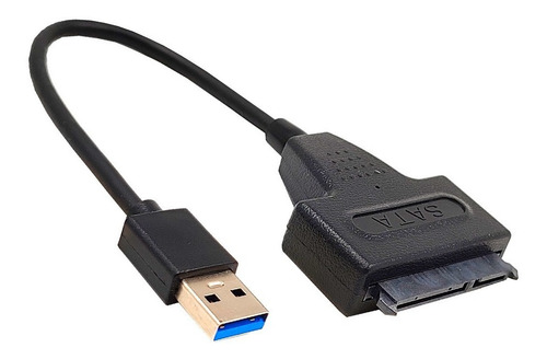 Cabo Adaptador Conversor Ssd/hd Sata 2.5 3.5 Para Usb 3.0 Cor Preto