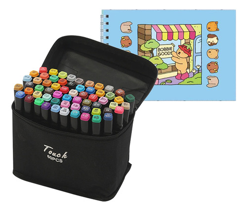 Kit De Libros Para Colorear Bobbie Con Rotuladores, 60 Color