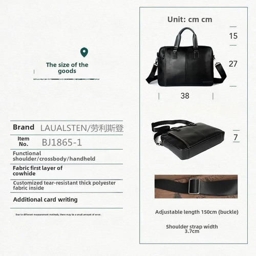 Bolso Portátil De Piel De Vacuno Factory Direct First Layer