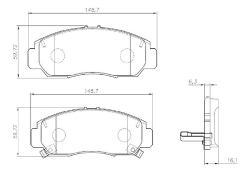 Imagem 5 de 5 de Kit Completo Discos + Pastilhas Honda Civic 1.8 2.0 Exr Lxr Exs Lxl Lxs 2012 2013 2014 2015 2016