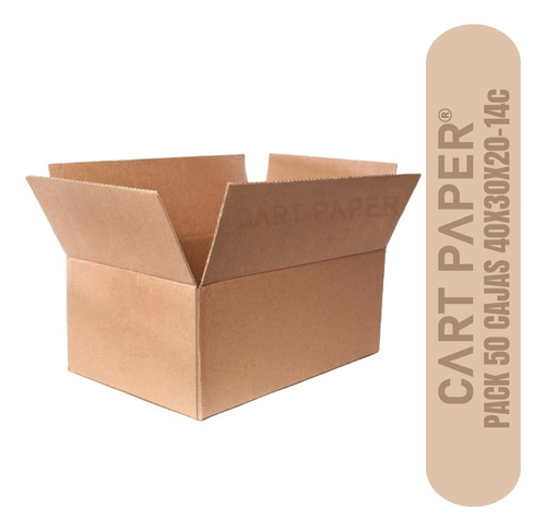Cajas De Cartón 40x30x20 / Pack 25 Cajas / Cart Paper