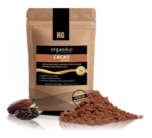 Cacao Natural Organikal Superfoods X 50g