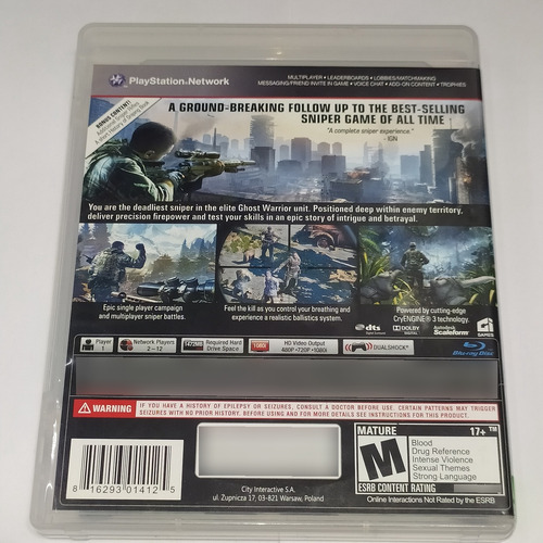 Sniper Ghost Warrior 2 Xbox 360 - Longaniza Games (Usado)