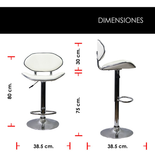 Kit 4 Bancos Barra Bar Comedor Respaldo Alto Shell B Blanco