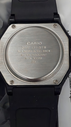 Reloj Casio Collection F-91wm-9a Hombre Color Negro