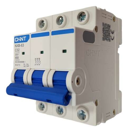 Interruptor Automático Trifásico 3x32a, 6ka Curva C, Chint