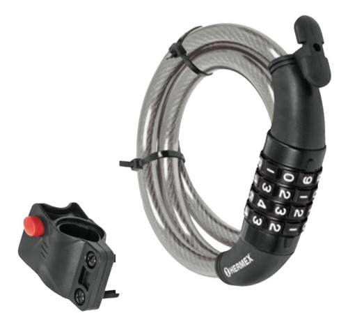 Tranca Hermex Moto Acero Forrado Combinación 1,2mts Cb-10c