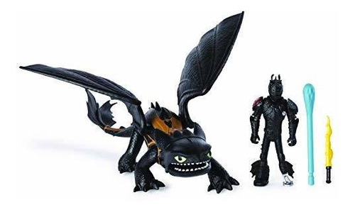 Dreamworks Dragones Sin Dientes E Hipo Con Figura De Vikingo