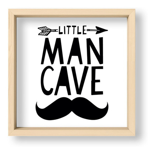 Cuadros Decorativos 20x20 Box Madera Natural Little Man Cave