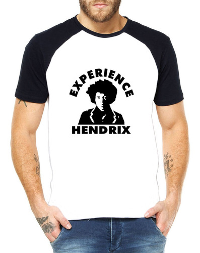 Camiseta Raglan Jimi Hendrix Experience 100% Poliéster