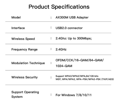 Fenvi Ax286 Wifi 6 Adaptador Usb Dongle Alta Velocidad