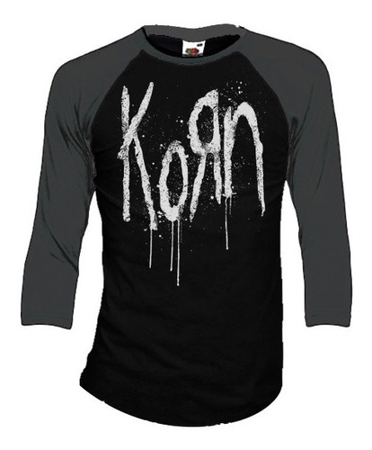 Korn Playeras Manga 3/4 Para Hombre Y Mujer