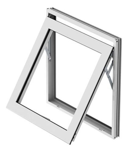 Ventana De Proyección Para Baño De Aluminio  60x40cms