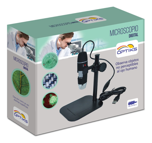 Microscopio Digital Electronico Usb Calidad Optiks Educativo Color Negro