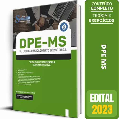 Apostila Concurso Dpe Ms 2023 - Técnico De Defensoria - Administrativa ( Defensoria Pública Ms )