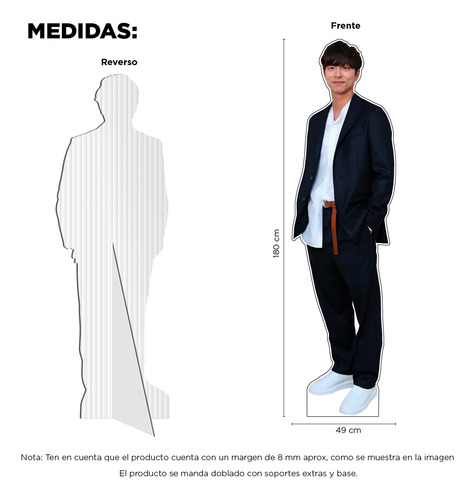 Figura Gong Yoo Base Solida Tamaño Real 180 Cm Coroplast