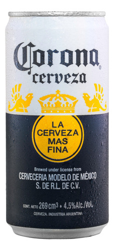 Cerveza Corona Clásica American Adjunct Lager lata 269 mL