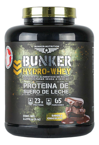 Bunker Nutrition Proteina Hydro Whey Bunker 5lbs Sabor Chocolate