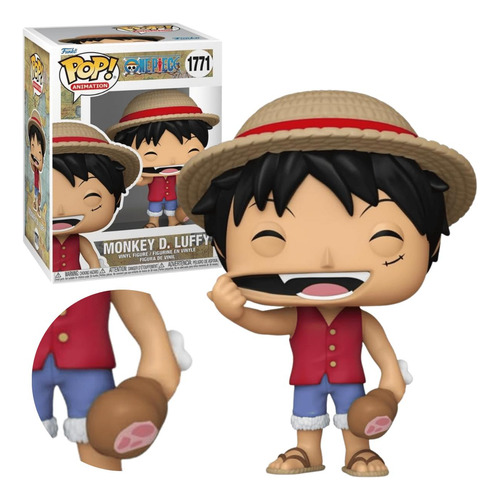 Boneco Funko Pop! One Piece Luffy Com Carne Clássico 1771