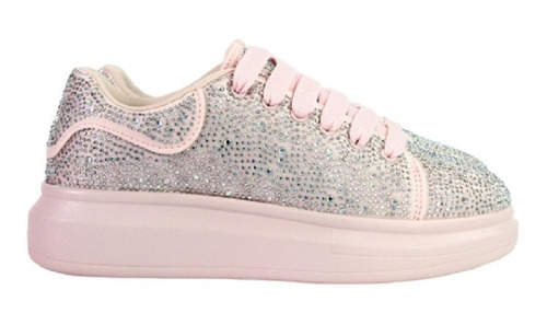 Tenis Sneakers Con Brillos Casual Mujer Hanna Mx Sia Allpink