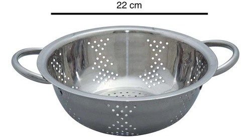 Colador Escurridor De Acero Inoxidable Con Base Cocina 22 Cm