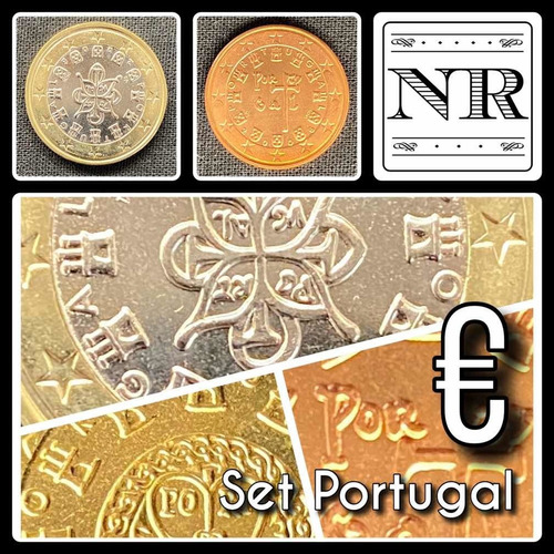 Portugal - Euro Set - 8 Valores - Año 2006 - 2 Bimetalicas