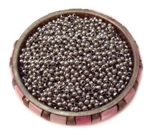 1000 Bolitas De Metal 4 Mm P/ Pulseras De Hilo Bijou Oferta