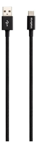 Cabo Usb Usb-c 1,5m Nylon Euac 15np Preto Intelbras Preto