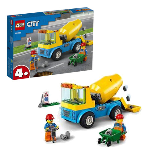 Lego Camion Revolvedora Auto Grúa Remolque Policía Tractor