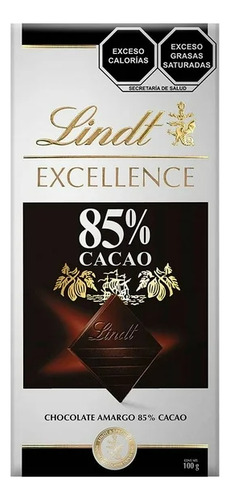 Chocolate Amargo Lindt Excellence 85% Cacao 100 G