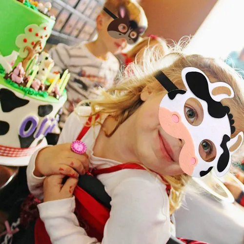Ciyvolyeen Mascaras De Fiesta De Animales De Granja, Mascara
