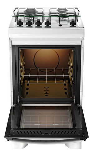 Fogão 4 Bocas Dako Supreme Branco Com Mesa De Inox Bivolt