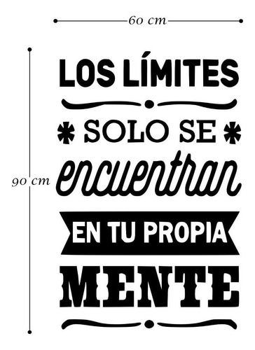 Vinil Decorativo Para Pared Frase Motivacional Los Limites