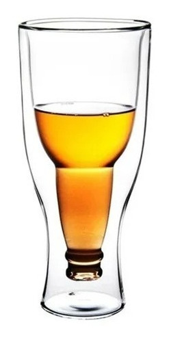 Vaso Cerveza Vidrio Novedoso Vaso Doble Con Forma De Botella