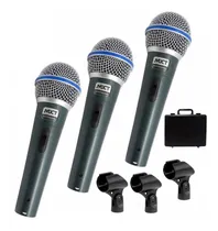 Comprar Kit De 3 Microfones De Mão Dinâmico Mxt Btm-58a