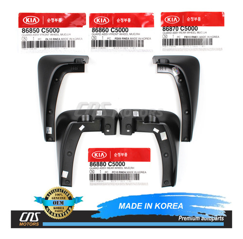 Genuine Splash Flaps Mud Guard Set For 2016-2018 Kia Sor Ddf