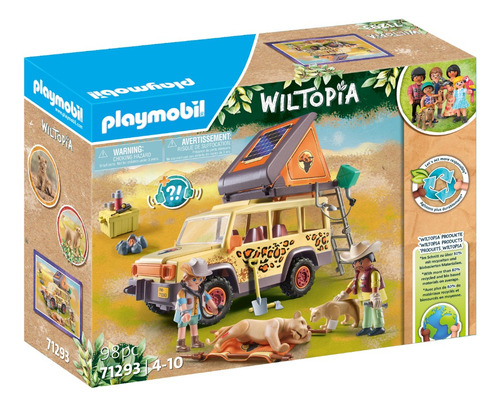 Juego Playmobil Wiltopia Vehículo Todoterreno Con Leones 3+