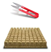 Comprar 100 Cubos Lana Roca Para Germinación Hidroponia Envío Gratis