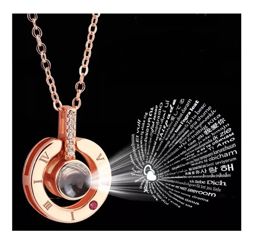 Imagen 2 de 10 de Collar Te Amo 100 Idiomas + Cajita De Regalo