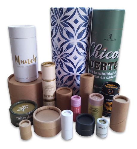 Envase De Cartón Cilíndrico Kraft Ecológico Y Personalizado