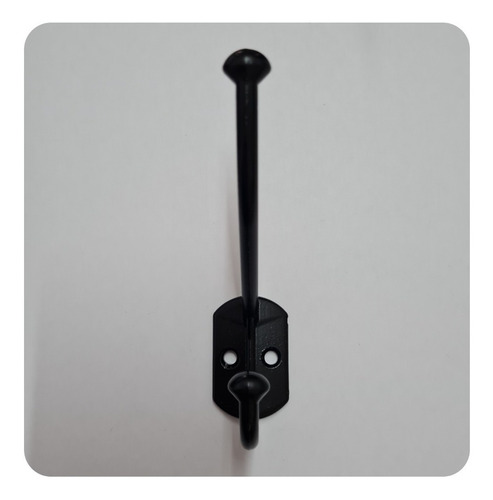 Imagen 3 de 10 de Kit X 10 Perchas Doble Gancho Negro Perchero Pared Cocina