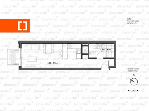 Venta De Apartamento Obra Construcción Monoambiente En Pocitos Nuevo, Yes Unidad 104
