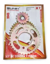 Comprar Kit Transmisión Sunik Corona + Piñón Yamaha New Crypton 
