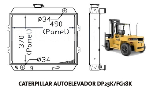 Radiador Autoelevador Caterpillar  Dp25k/fg18k