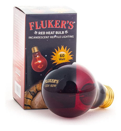 Fluker's Bombillas De Calor Rojas Para Reptiles, Color Negro