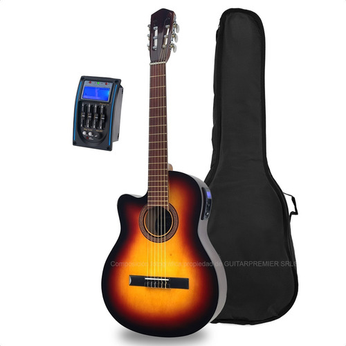 Guitarra Electroacustica Zurdo Nylon C/ Corte  Ecualizador