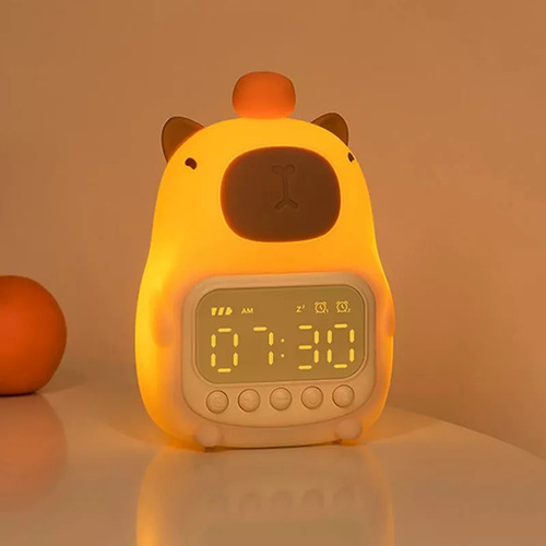 Hermoso Despertador De Silicona Capivara, Luz Nocturna Para