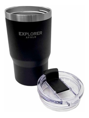 Imagen 2 de 10 de Vaso Apolo Termico Aluminio Con Tapa Bebida Caliente Y Frio