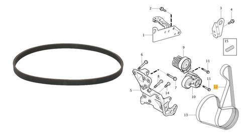 Correa Accesorios Volvo C30 2.5 T5 2007-2013 5pk 890